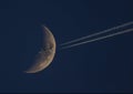 Moon Airplane Royalty Free Stock Photo