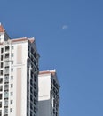 Moon and apartments