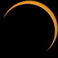 Approching totality of the solar eclipse Royalty Free Stock Photo