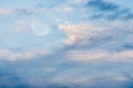 Moon Birds Sky Nature Landscape Royalty Free Stock Photo