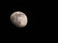 Moon on a black background, craters and seas are visible, part of the moon is not visible Royalty Free Stock Photo