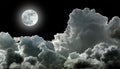 Moon in black clouds Royalty Free Stock Photo