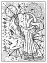 Moon. Black and white mystic concept for Lenormand oracle tarot card