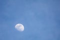 The moon on the blue sky in thailand Royalty Free Stock Photo
