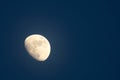 The moon on the blue sky in thailand Royalty Free Stock Photo