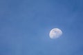The moon on the blue sky in thailand Royalty Free Stock Photo