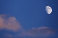 Moon on blue sky Royalty Free Stock Photo