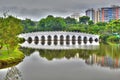 Moon bridge to the Chinese Garden in Singapore Royalty Free Stock Photo