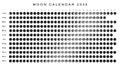 Moon Calendar 2035 Northern Hemisphere Royalty Free Stock Photo