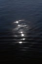 Moon catchlights on water Royalty Free Stock Photo