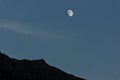 The moon on Cima Undici Royalty Free Stock Photo