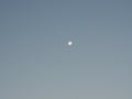 Moon in clear sky in early morning
