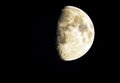 Moon closeup in the night sky