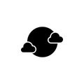 Moon and cloud icon. Element of weather illustration. Signs and symbols can be used for web, logo, mobile app, UI, UX Royalty Free Stock Photo