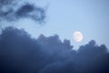 Moon with clouds