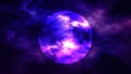 Moon among the clouds on a midnight sky. My astronomy work. Royalty Free Stock Photo