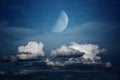 Moon and Cloudscape Royalty Free Stock Photo