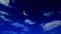 Moon and Cloudscape . Full moon and cloudy sky Royalty Free Stock Photo