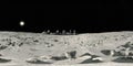 Moon Colony 360 Panorama Royalty Free Stock Photo