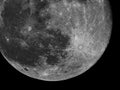 Moon details and crater Tycho observing over telescope