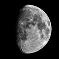 Moon details and craters night sky observing