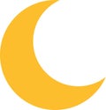 Moon crescent icon