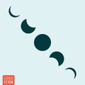 Moon cycles symbol - Lunar phases icon.