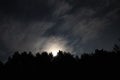 Moon light and dark cloudy sky Royalty Free Stock Photo