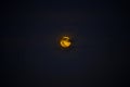 Moon dark night orange clouds