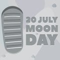 Moon day poster Royalty Free Stock Photo