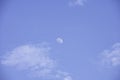 Moon in daylight On the bright sky Royalty Free Stock Photo