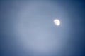 The moon on daylight, it is the natural satellite of the earth. Royalty Free Stock Photo