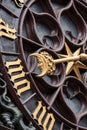 Moon detail of Basel Rathaus Clock Royalty Free Stock Photo