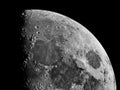 Moon details and craters observing over telescope N200