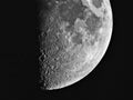 Moon details night sky observing over telescope Royalty Free Stock Photo