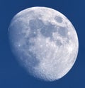 Moon details on blue sky Royalty Free Stock Photo