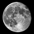 Moon details observing over telescope Royalty Free Stock Photo