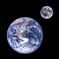 Moon and earth Royalty Free Stock Photo