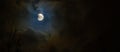 Moon eclipse in full moon. Super blue blood moon Royalty Free Stock Photo