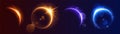 Moon eclipse light flare horizon space background