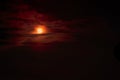 Moon eclipse - planet red blood. Royalty Free Stock Photo