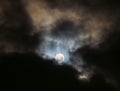 Moon lighting up clouds Royalty Free Stock Photo