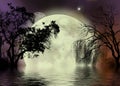 Moon fairy background Royalty Free Stock Photo