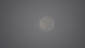 The moon on the farthest night of the year falling behind the fog take pictures from lens 750 mm