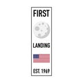 Moon first landing 1969 modern banner vector