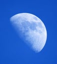 First quarter moon Royalty Free Stock Photo