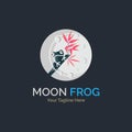 moon frog plant logo template design for brand or company and other