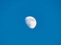 Waxing Gibbous Moon on a Blue Sky