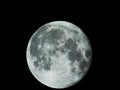 Luner moon almost full in night sky September 1st