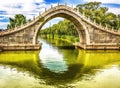 Moon Gate Bridge Reflection Summer Palace Beijing China Royalty Free Stock Photo